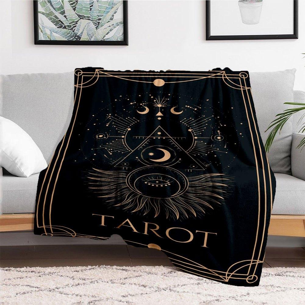 "Divine Guidance: The Ultimate Tarot Deck for Insightful Predictions"Blanket Flannel Throw Blanket for Sofa, Bed, Travel, Camping, Office