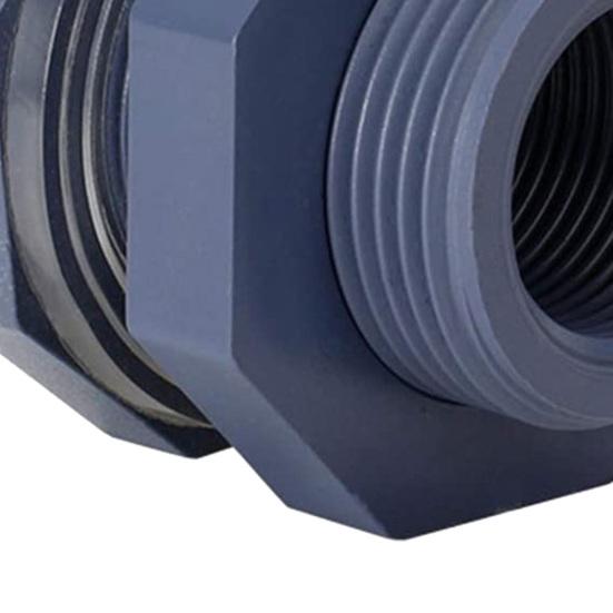 Adattatore per raccordo paratia serbatoio acqua filettato in PVC da 3/4 pollici con guarnizione di tenuta da 2 pezzi