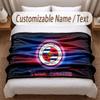 Reading FC Printed Flannel Blanket Custom Name Text Soft Warm Throw For Bedroom Holiday Gift