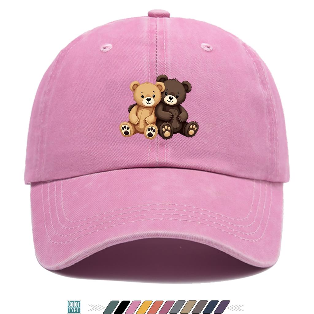 Outdoor Sports Style Teddy Bear Print Baseball Cap Breathable Adjustable Duckbill Hat AllSeason MultiFunctional Outdoor Hat