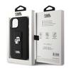 Karl Lagerfeld Gripstand Saffiano Karl & Choupette Pins - Etui Iphone 15 (Czarny)