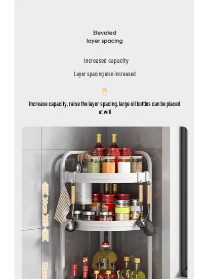 Corner Kitchen Rack: Multi-functional Triangle Knife Holder & Seasoning Jar Storage Organizer.