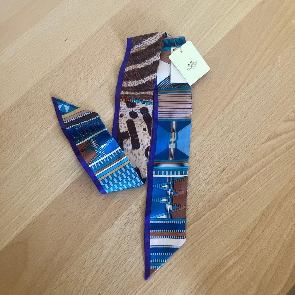 Used HERMES Twilly Scarf, Multicolor, with Tags