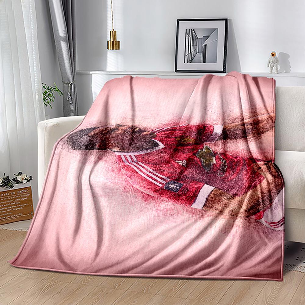 Manchester Player Blanket Warmthful Decor Suitable for Bedding Seaside Office Chair for All Occasions Warmthful Decor