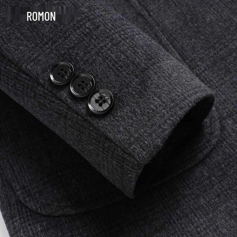 Romon Men's Wool Blend Business Casual Suit Blazer