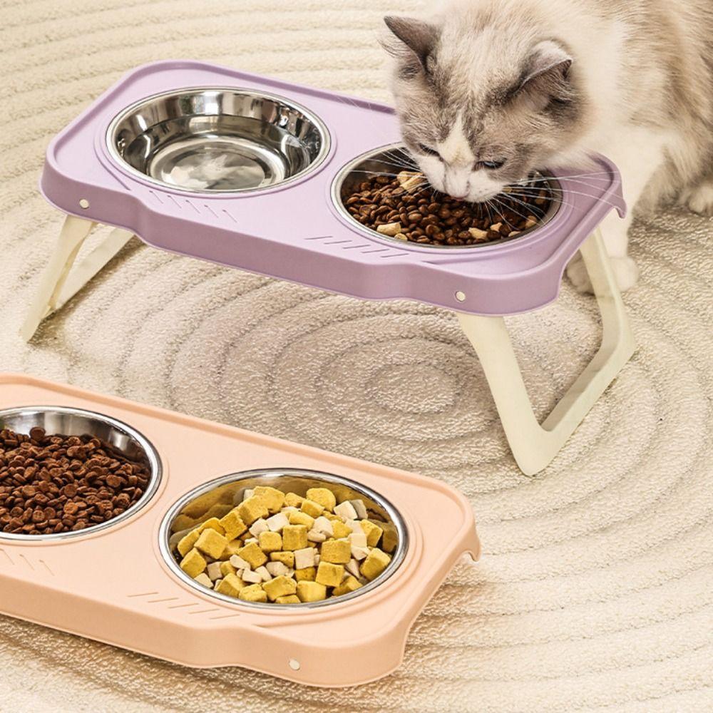 Anti-flip Pet High Footed Bowl Non-Slip Elevated Pet Feeder Bowl  Pet Supplies