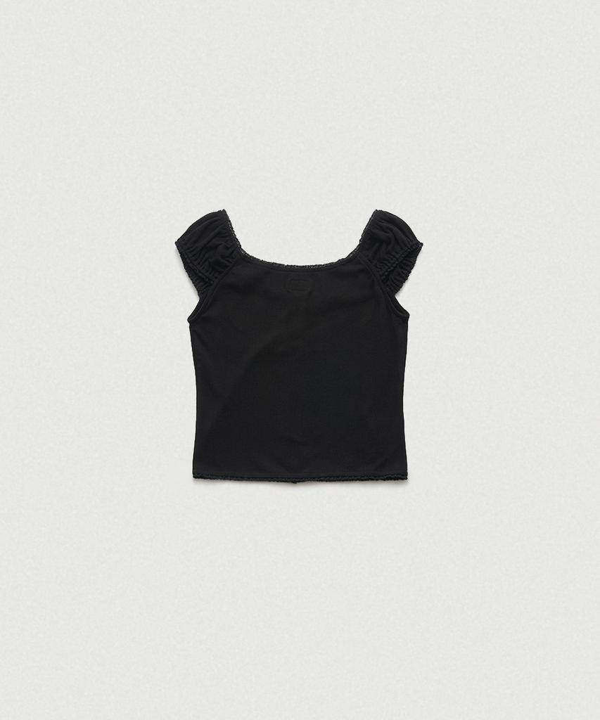 Deobanes Corin Button Sleeveless Top_Black