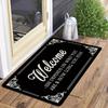 Welcome Doormat with Motivational Quote | Elegant White Cursive Font, Machine Washable Indoor/outdoor Entrance Mat