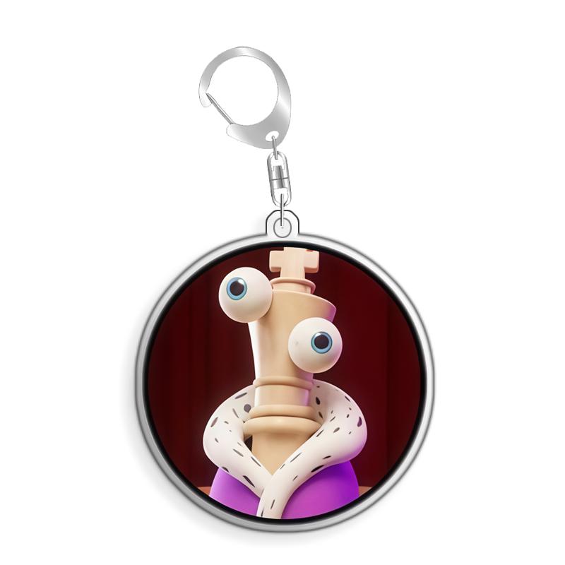 For The Amazing Digital Circus Pomni Zooble Gangle Kinger Ragatha Acrylic Selfmade Cute Cartoon Anime Keychain Pendant Toy Gift