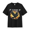 F-Caw-F Krähe Vogel Ironisch Sarkastisch Tier Lustiges T-Shirt Herren Damen Vintage Übergroße Kleidung T-Shirts Mode O-Ausschnitt Baumwoll-Tees