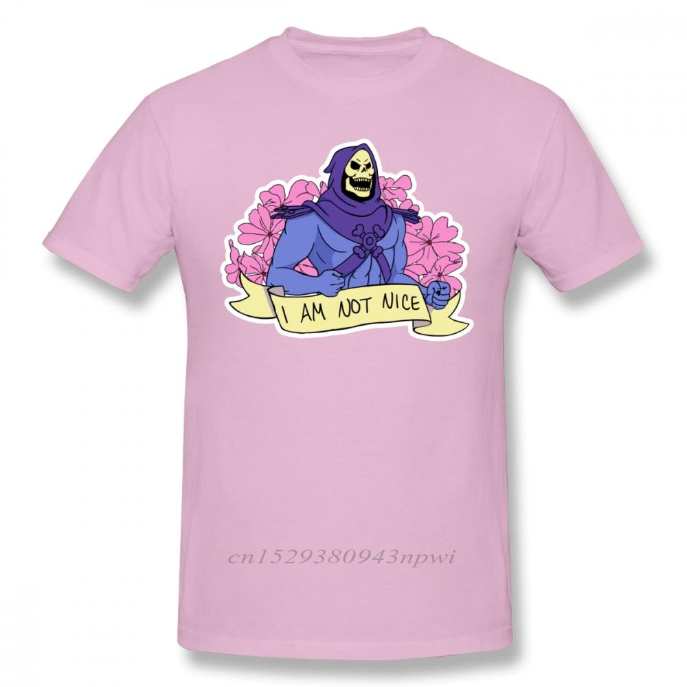Skeletor T Shirt I AM NOT NICE TShirt Printed Man Tee Shirt Oversize 100 Cotton Cute Summer Short Sleeve Tshirt