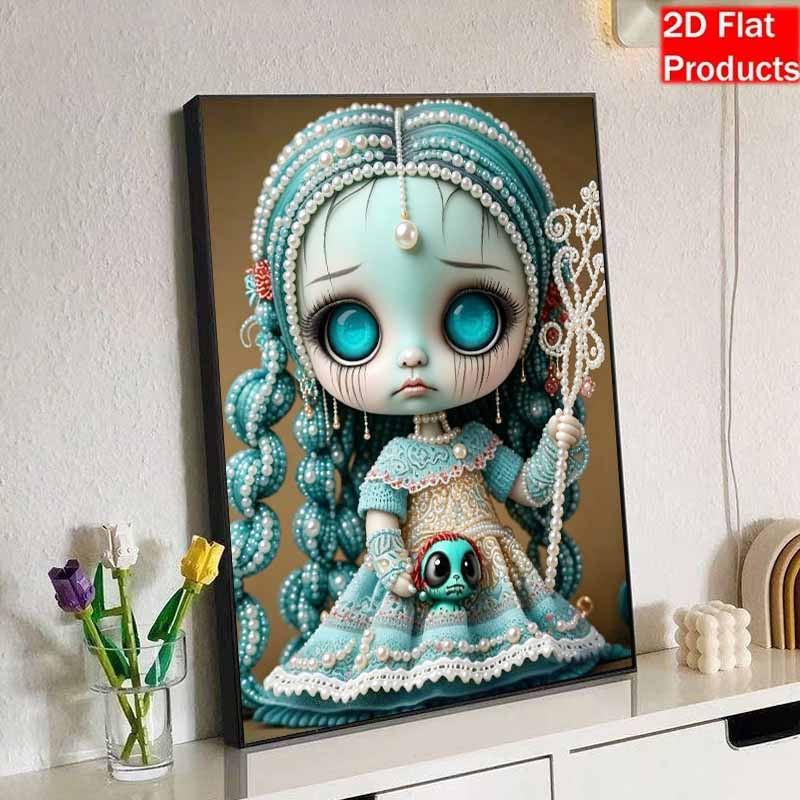 DIY 3D картина жемчугом на холсте Элегантная кукла в стиле фэнтези Расслабляющий набор для рукоделия для взрослых Домашнее украшение Настенное искусство Хобби