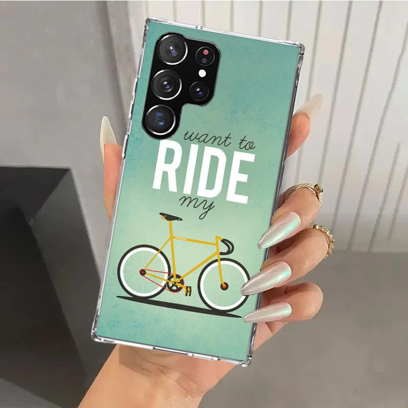 

Bicycle Bike Sport Phone Case for Samsung Galaxy S26 S24 S23 Ultra S25 Edge S22 S21 Plus S20 FE + Soft Print Shell Funda Galaxy Samsung S23 Plus