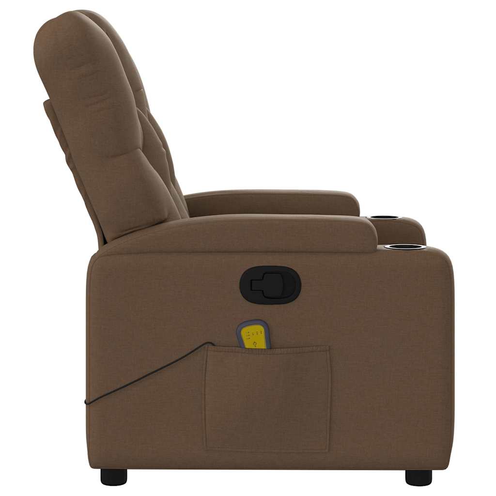 Massage Chair Brown Fabric