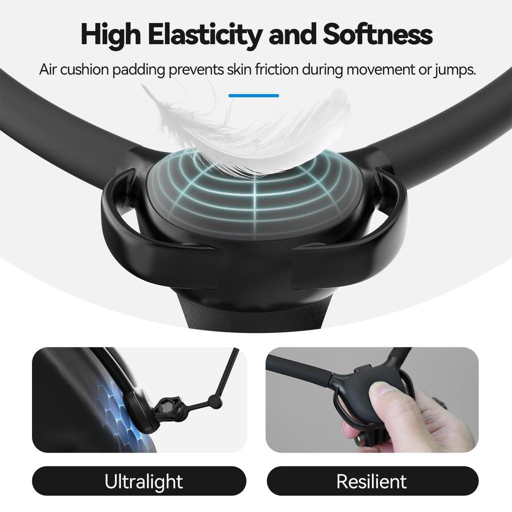 TELESIN Necklace Mount SE with Air Adjustable Chest Strap and Neck Holder for POV Compatible with GoPro Hero Insta360 Pro Action and AKASO 2.0
