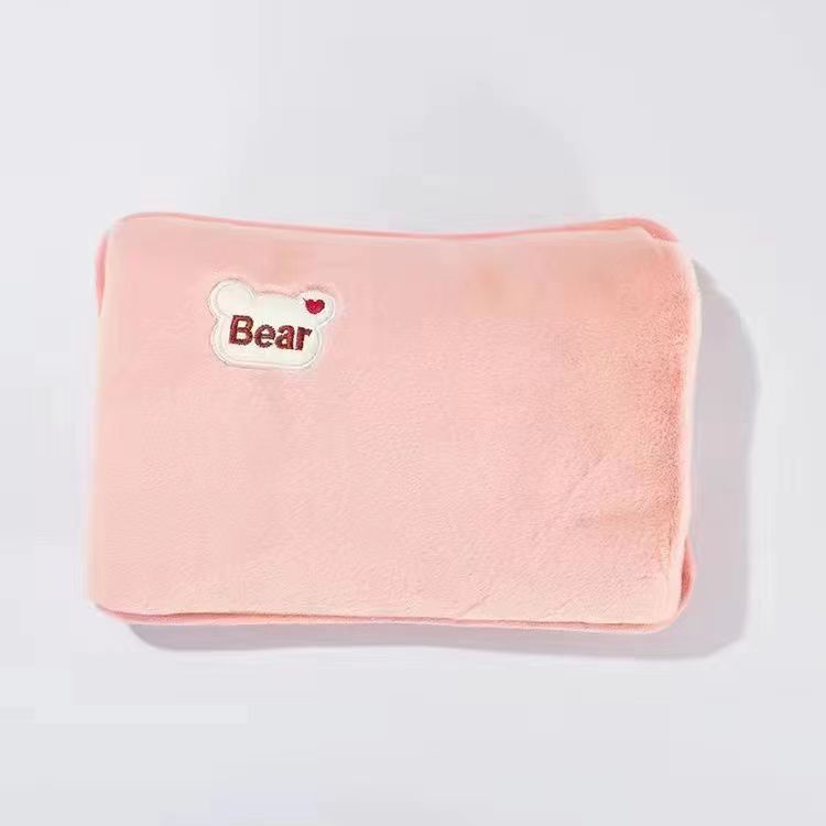 

Перезаряжаемая плюшевая грелка для рук, симпатичная портативная зимняя грелка для живота для студентов, теплая детская сумка для воды One Size серый