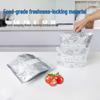 Sealable Japanese Titanium Foil Fresh-Keeping Bags: Odor-Proof, Food-Grade for Refrigerator/Freezer