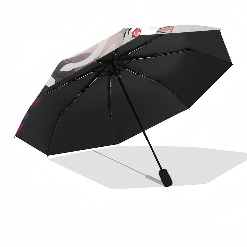1pc Anime Character Outdoor Umbrella - Automatic Opening/Closing - Portable 3-Fold Design - 8-Rib Iron Frame - Perfect Gift for Fans, Travelers,