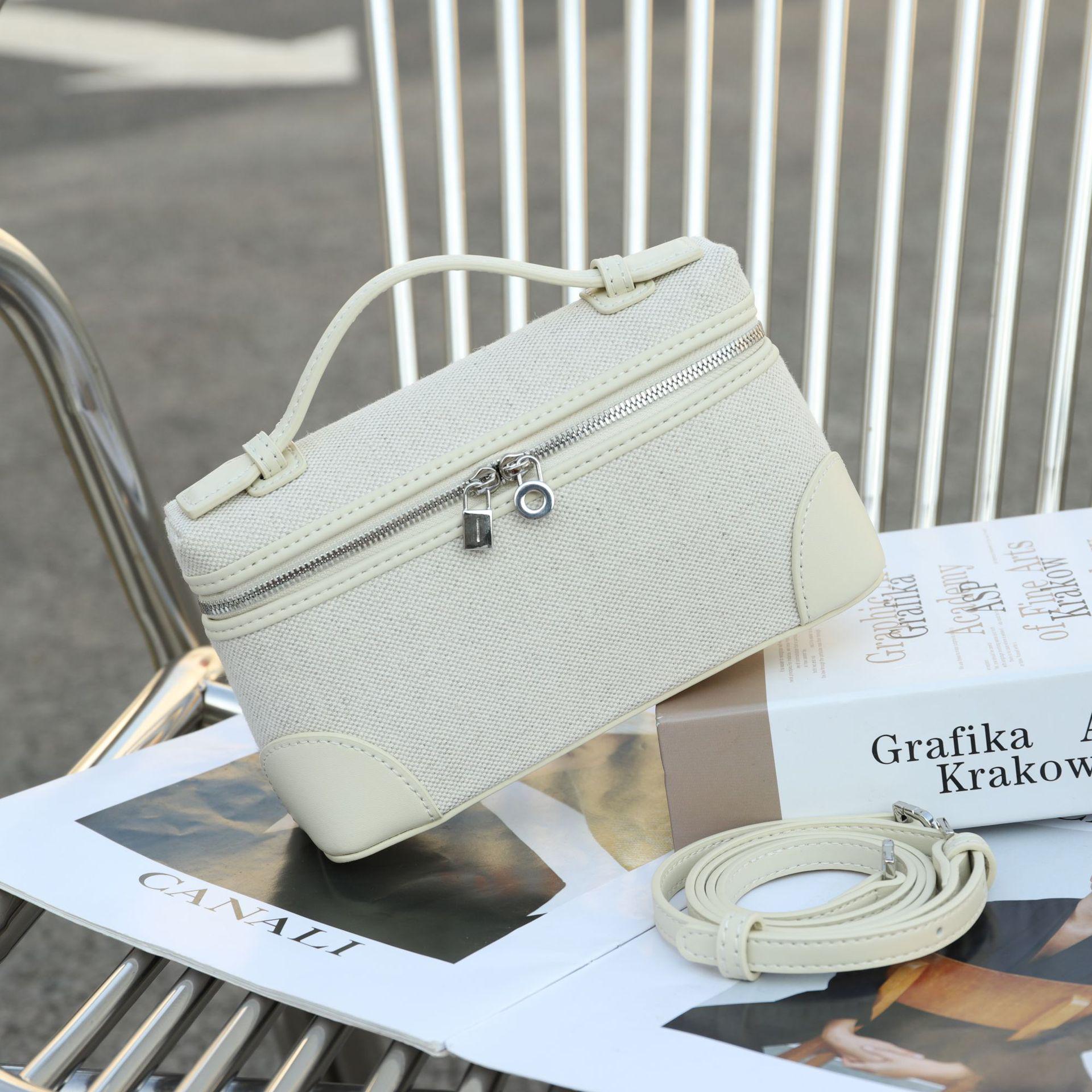 

2025 Women s Canvas Patchwork Crossbody Tote - Fashionable Small Square Casual Bag 19cm Length, 7cm Width, 12cm Height