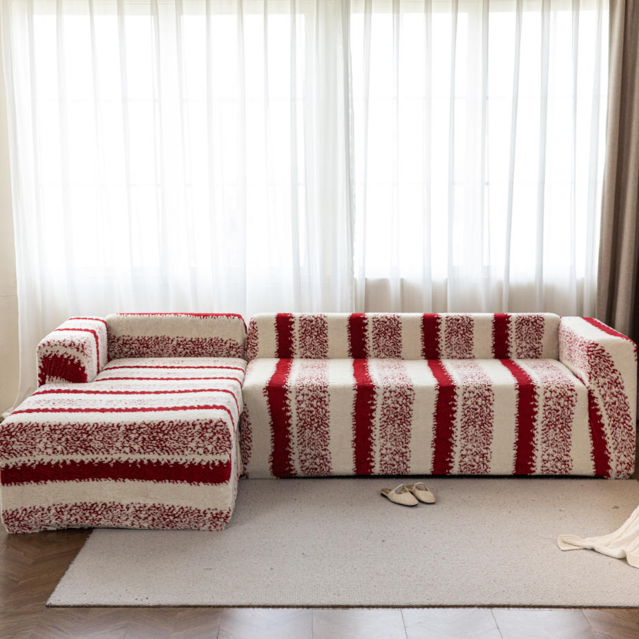 

Чехол для дивана Полная защита Универсальный Растягивающийся Защитник мебели На все сезоны Устойчивый к царапинам кошек Мягкий материал Single seat красный