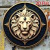 Islamic Lion Metal Wall Art Aluminum Poster 7.8 Inch Living Room Decor