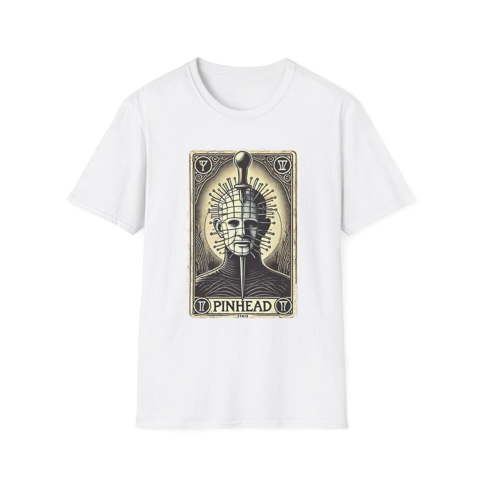 Men s and Women s T-shirts Pinhead Tarot Card T-Shirt – Hellraiser Horror Occult Tee M