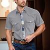 Men'S Fashionable Lapel And Shoulder Length Short Sleeved Casual Top