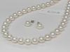 [Your and My Jewelry Box] Pearl Necklace, Akoya Pearl Necklace and Earrings Set  White Color 9mm 42cm Earrings Made in Japan [Gift Wrapped]