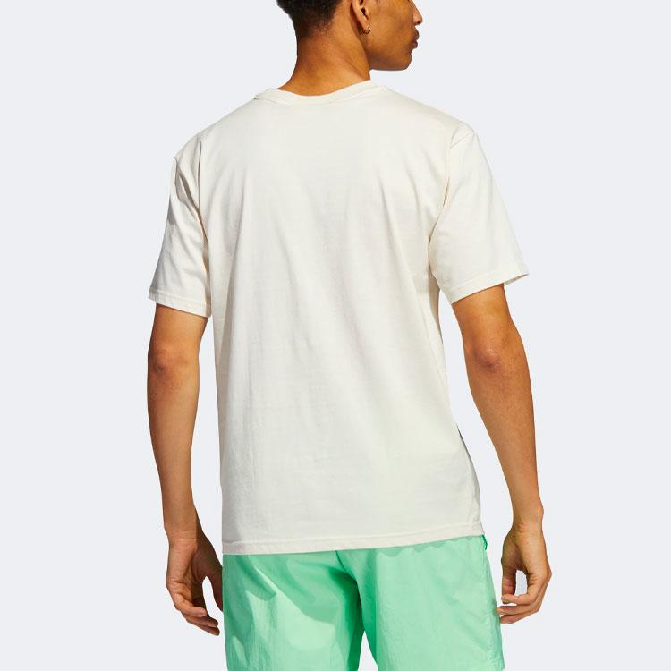 Adidas Originals Trefoil Cartoon Letter Print Casual Sport Short Sleeve T-Shirt Men Tops White HI2961