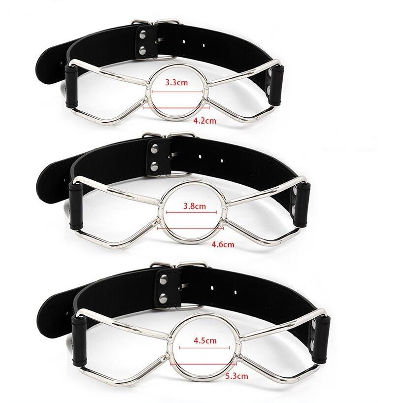 VaHppy SM Bondage Oral Shackles Gag Stainless Steels Butterfly +PU Couple Games Sex Toys Forced Open Mouth Adult Flirting
