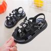 Girls Sandals with Sweet Bows Soft Sole Kids Beach Shoes Versatile 2025 Summer New Children Princess Shoes Casual Non-slip Cute