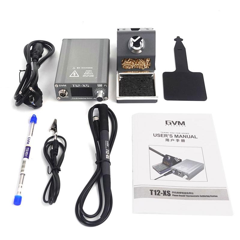 WOZNIAK GVM T210 T245 T115 T12 Digital Display Soldering Station With C210 C245 C115 Tip For Mobile Phones Repair Welding Tools