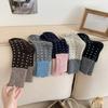 Thick and Warm Wool Polka Dot Socks for Autumn and Winter, Color-blocking Men's Mid-calf Pile Socks for Women