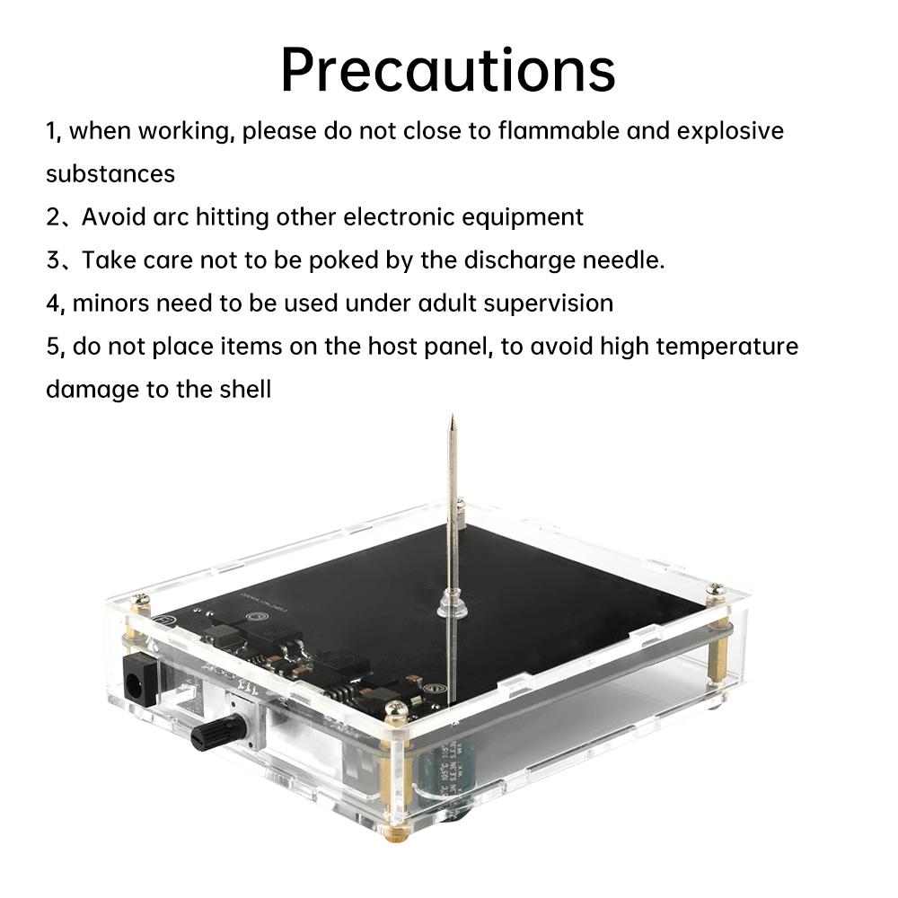 10cm Tesla Coil Arc Generator Touchable Artificial Lightning for Physics Teach Electromagnetic Science Popularization Experiment