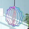 Gradient Color Tree of Life Wind Spinner Stainless Steel 3D Rotating Wind Chimes Catcher Pendant Home Decor Garden Bird Repeller