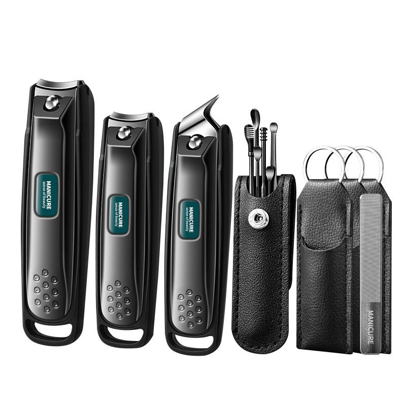 Anti-splash Nail Clippers, Nail Cutters, Nail Pliers, Single Set, Wholesale Slanted Nail Trimming Set Simple and Creative Design