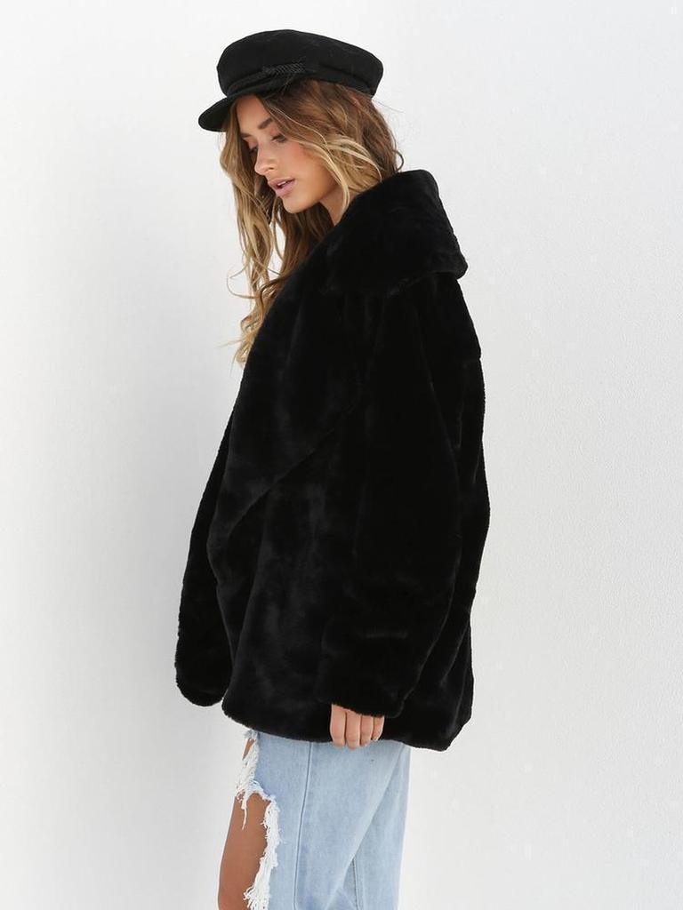 Ebay Fashion Autumn Winter Wish Coat Women's Plush Hood Fitted Coat