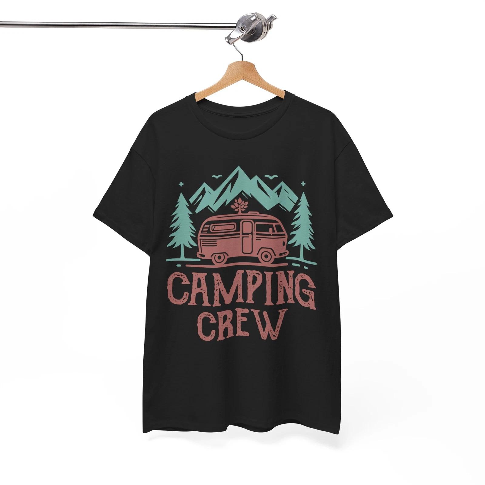 Camping Crew T-Shirt | Mountain Lover Tee | Hiking Adventure Shirt S