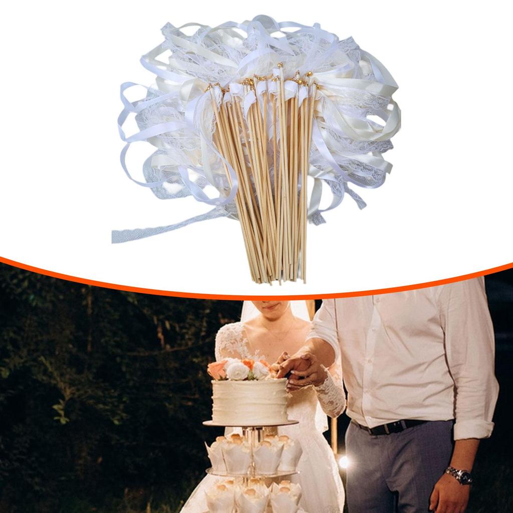 20Pcs Ribbon Streamers Party Streamers with Bells, Ribbon Stick Wands Streamers for Activities Party Favor