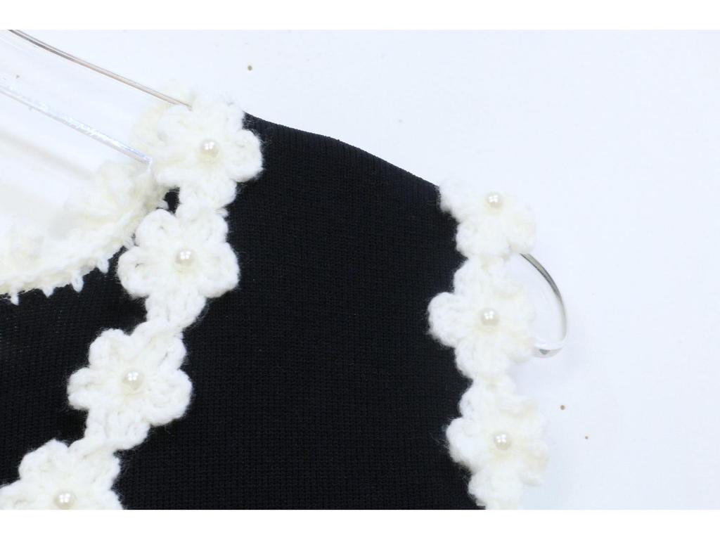 S Family 25th Anniversary Spring Floral Embroidered Beaded Knit Cardigan