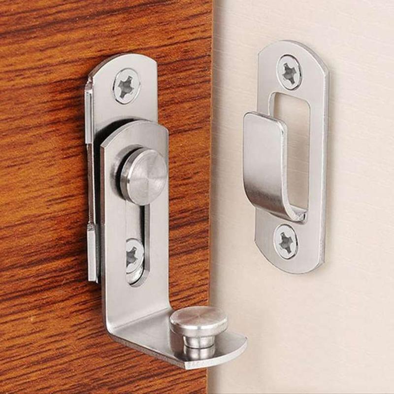 1PC Barn Door Cast Metal Hook Latch Lock Texture Country Rustic Decoration Ornament American Right Angle Sliding Door Buckle