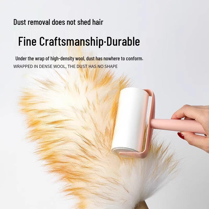 Electrostatic Wool Duster for Spring Cleaning - Removes Dust from Household Surfaces and Ceilings