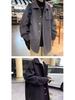 Men's Mid-Length Woolen Coat: Casual, Trendy, Oversized High-End Winter and Autumn Windbreaker.