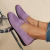 Large Size Single Shoes Women's Autumn New Fly-woven Mesh Surface Shallow Mouth One Pedal Lazy Flat Bottom Casual Women's Shoes