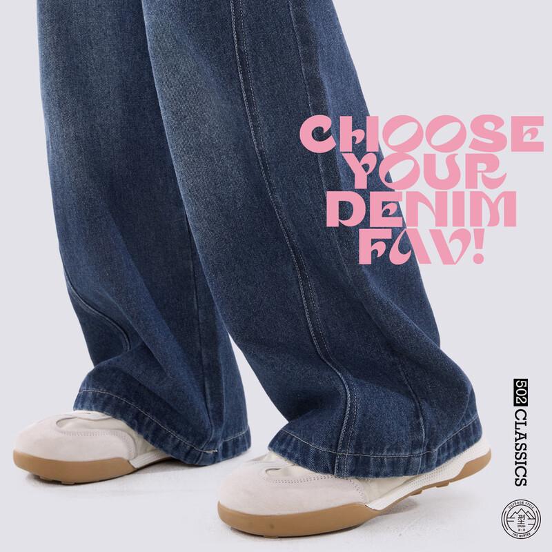 Disney Girls' Wide-Leg Straight-Leg Jeans