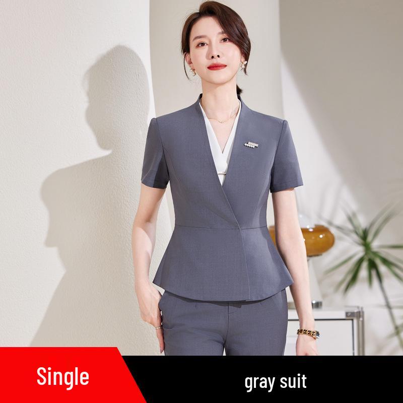 Women's Formal Business Suit Set - Skirt Uniform for Office, Reception, or Hotel Front Desk