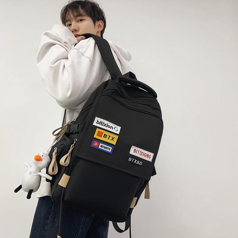 College style letter labeling graffiti student schoolbag tutoring bag junior high school student backpack