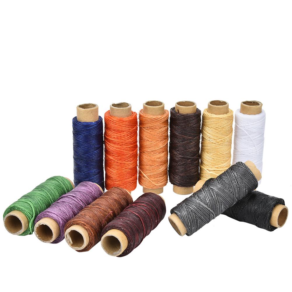 

12 Colors 50 Meters Roll 150D Leather Crafts Sewing Thread Hand Stitching Waxed Thread
