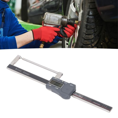 Digital Disc Brake Rotor Caliper Gauge, IP54 Waterproof Electronic Brake Caliper Gauge with Inch-Millimeter Conversion, Thickness Measurement for Auto