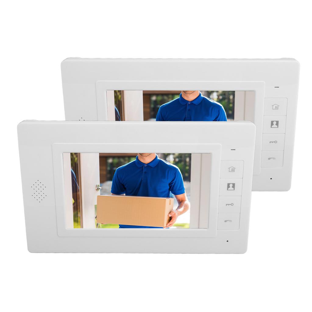 Video Doorbell Intercom System 7inch Color Screen IR Camera Wired Video Doorbell Door Phone Kit for